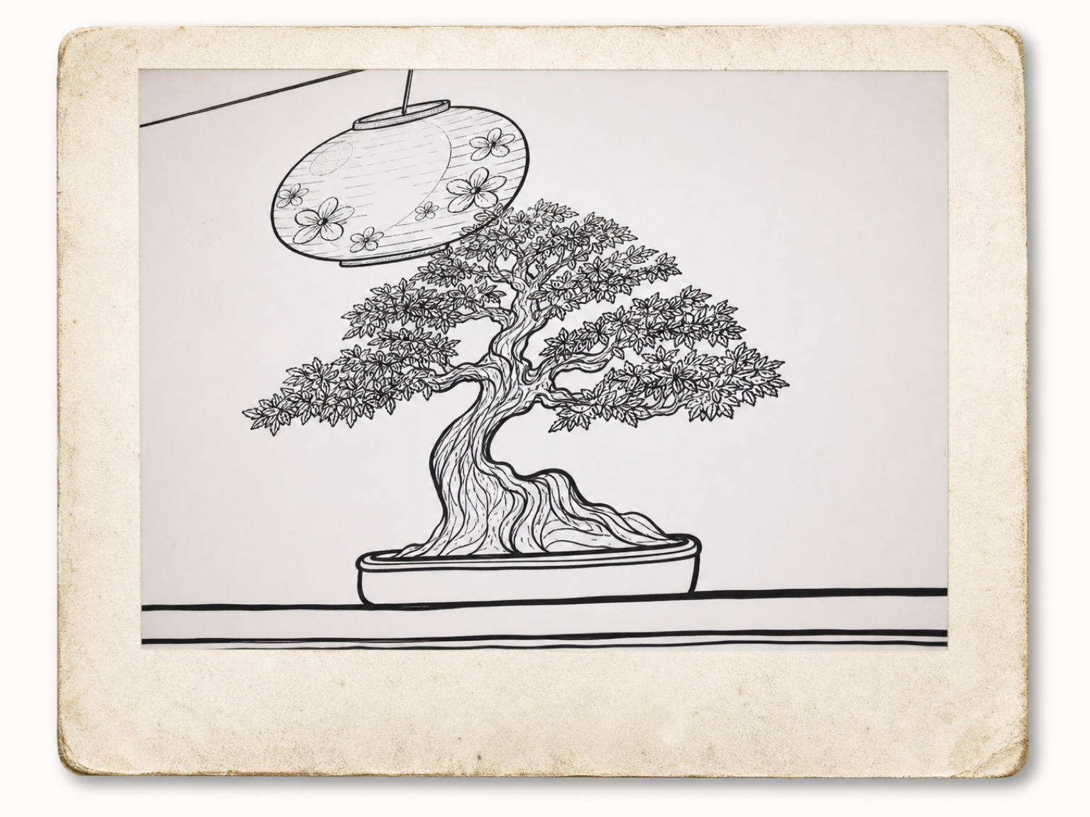 Bonsai Lantern framed Shirokuro gallery image