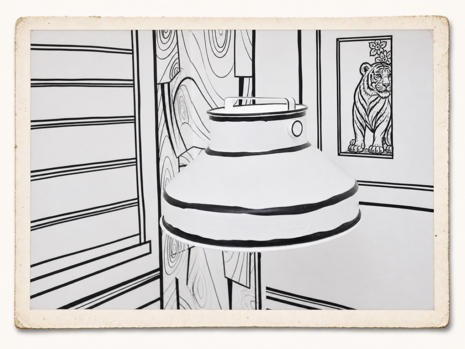 Lantern Tiger Clean framed Shirokuro gallery image