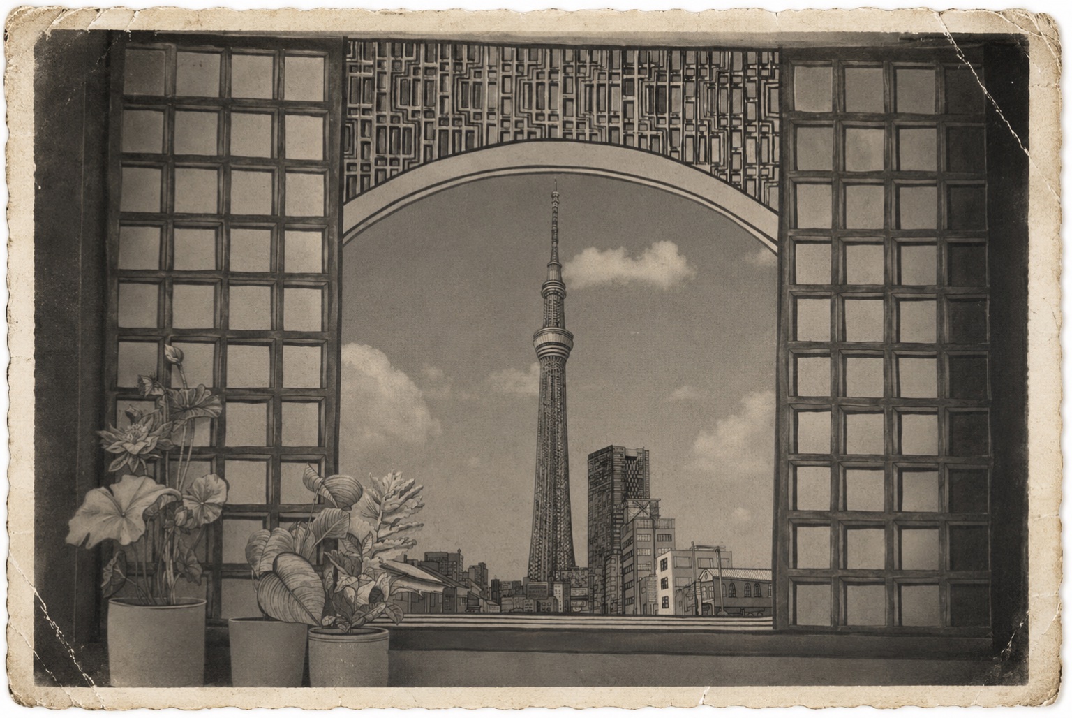 Old Photo 08 framed Shirokuro gallery image