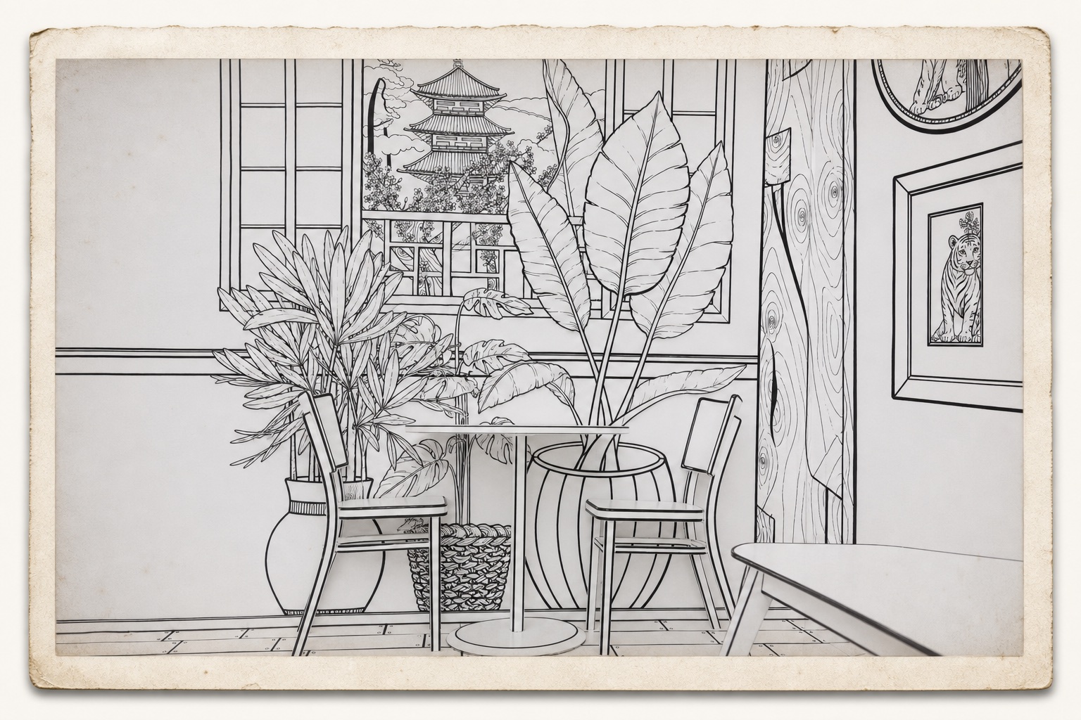 Plant Window Wide framed Shirokuro gallery image